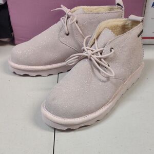 BearPaw Skye Women's 10 Glitter Light Pink Ankle Boots - New